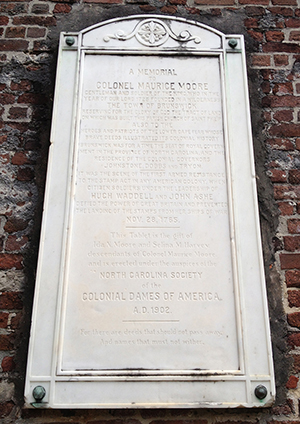 NC Dames marker at St. Philip's Church, Brunswick Town